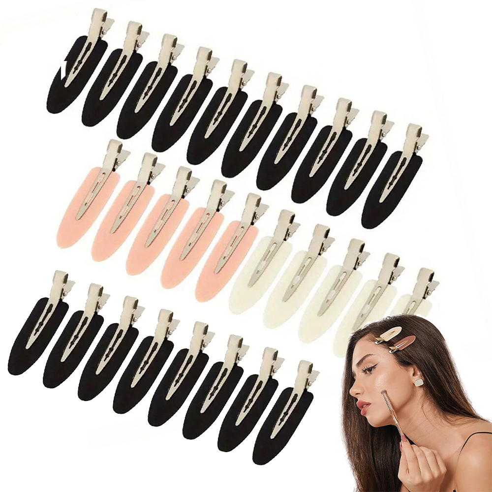 10 pçs/set sem curvatura grampos de cabelo sem costura franja lateral barrette maquiagem lavagem rosto acessórios feminino meninas estilo grampos de cabelo