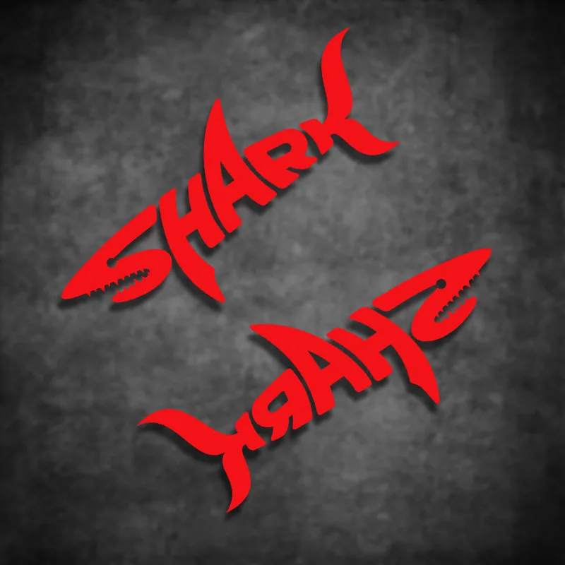 Pegatinas para casco de motocicleta Shark, calcomanías de vinilo creativas con logotipo de visera fresca, decoración corporal para tanque de combustible de Motocross, 2 uds.