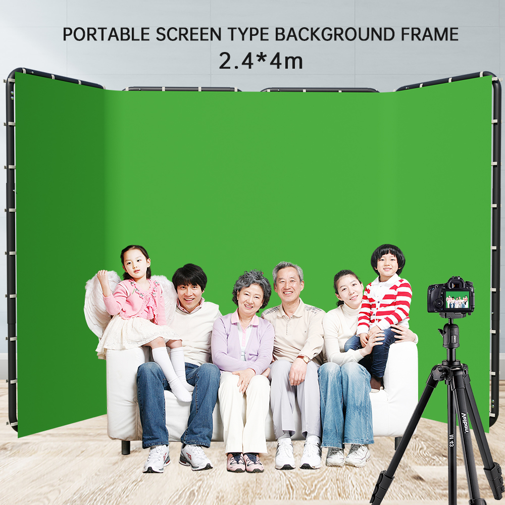 Fotografie Hintergrund Green Screen Wand Hintergrund Stand rahmen als Outdoor-Umkleidekabine Studio Hintergrund für Matti erung Stoff