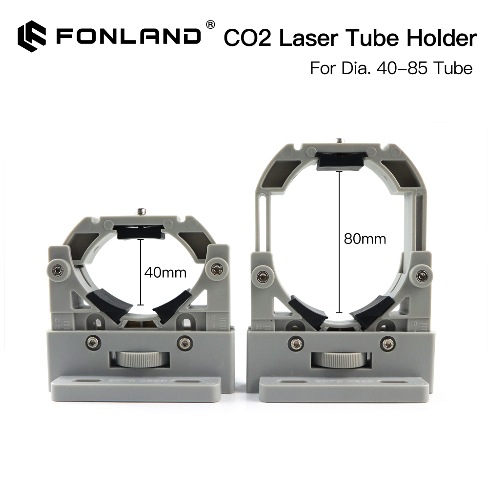 Soporte de tubo láser FONLAND CO2 soporte de plástico Flexible 50-80mm para máquina cortadora de grabado láser de 50-180W 2 unids/set