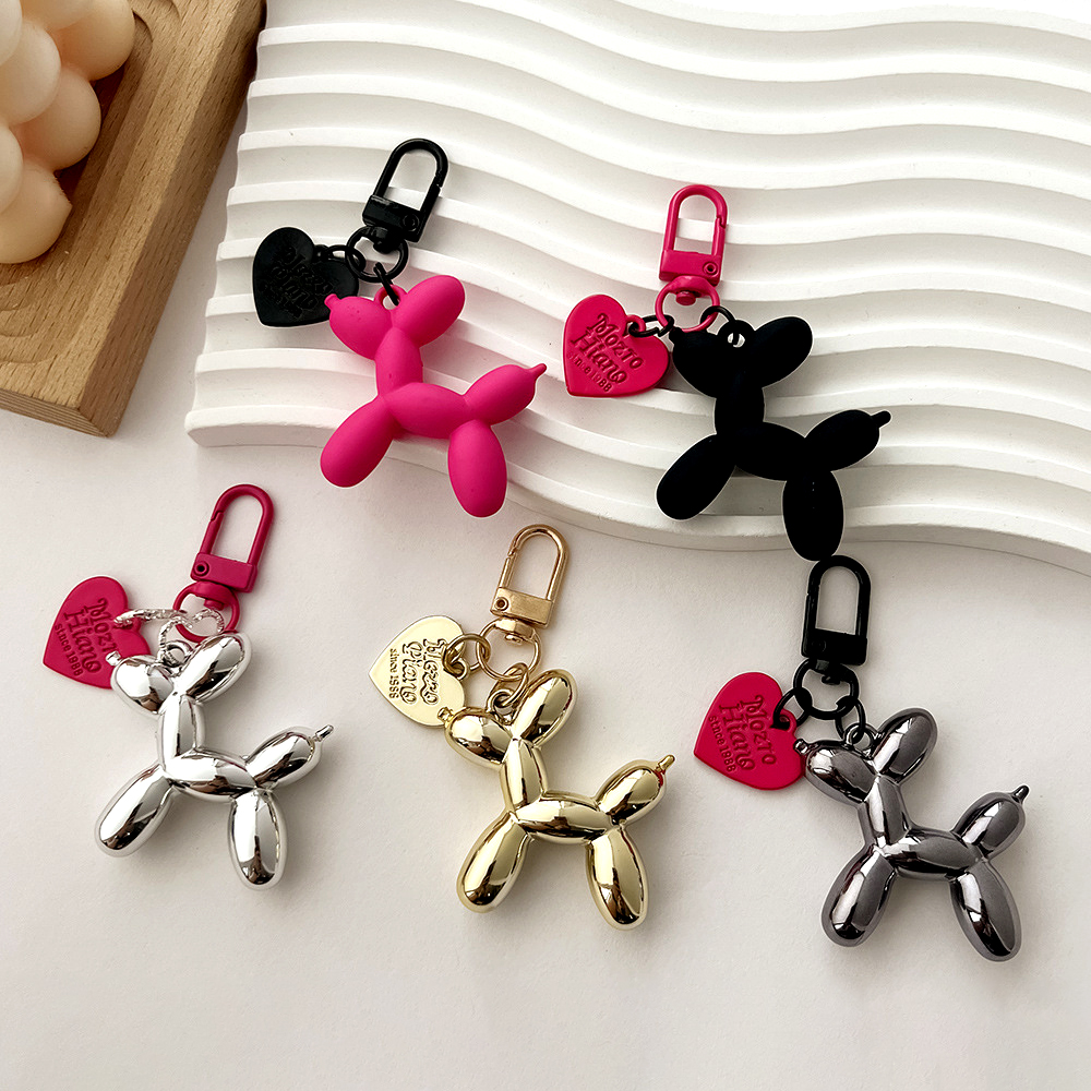 Llaveros acrílicos con forma de globo de perro para mujer, colgante de bolso Y2k, llaveros de coche para pareja, joyería, accesorios de decoración de regalo