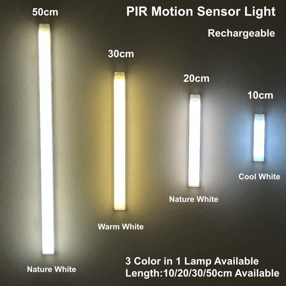 Usb recarregável sensor de movimento led luz do armário para cozinha quarto guarda-roupa indução sem fio noite lâmpada para escadas do corredor