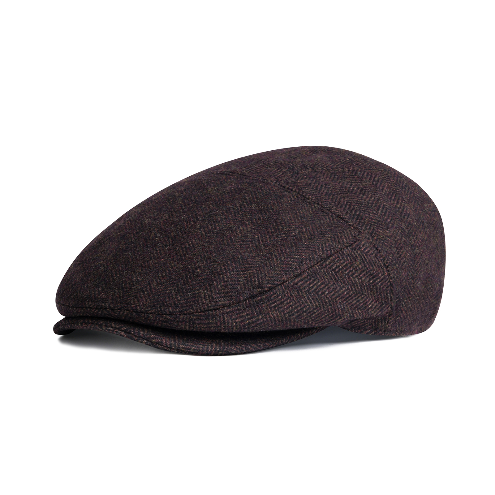 Gorra Plana Estilo Ivy con Diseño Espigado JANGOUL para Hombre, Gorra Boston Irlandesa Clásica de Lana y Tweed, Gorra de Conducción para Exteriores JGMZ630