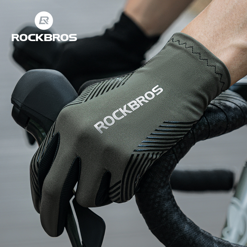 ROCKBROS Zomerfietshandschoenen Ademend MTB Racefiets Antisliphandschoenen Touchscreen Lente Volledige Vinger Motorrijhandschoenen