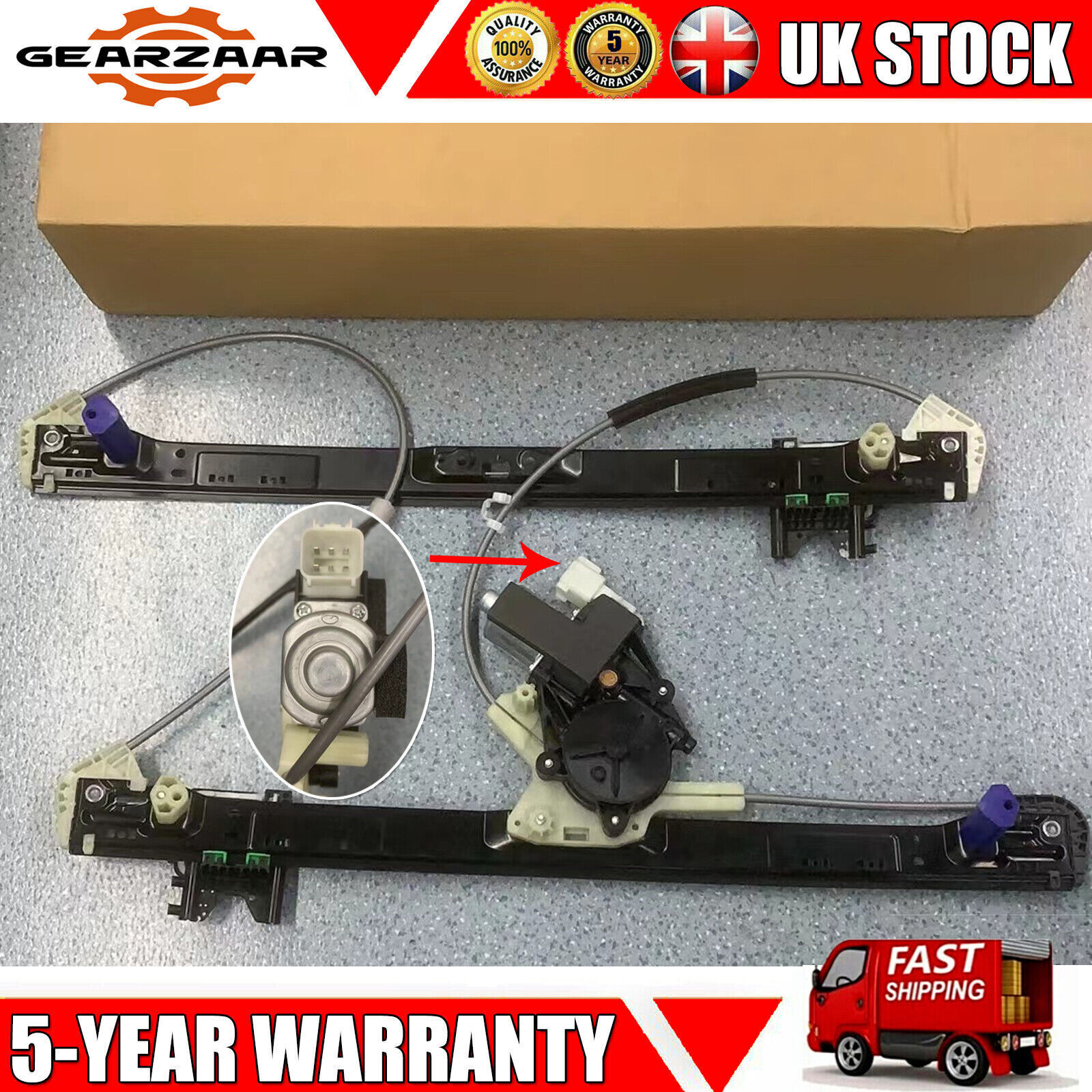 VOOR LAND ROVER DISCOVERY V L462 DRIVERS RECHTS ELEKTRISCHE RAAM REGULATOR & MOTOR