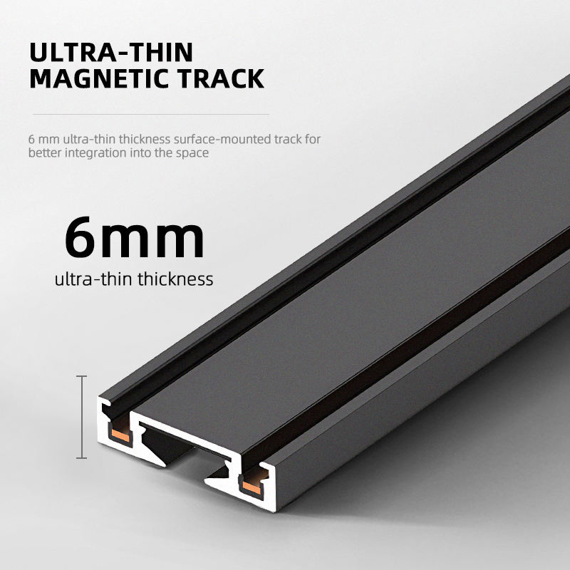 Serie ST1 3CCT negro blanco Ultra fino lámpara de pista magnética luz celular alta dureza accesorio Flexible moderno sala de estar hogar