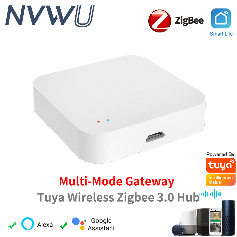 Tuya zigbee hub gateway inteligente wi-fi bluetooth malha muti-mode ponte sem fio para casa inteligente var vida inteligente app controle remoto