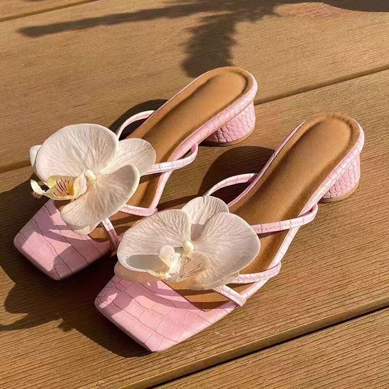 Sandalen Decoraties Bloem Schoenaccessoires Vakantiestijl Afneembare Vlinder Orchidee Schoenen Bedels Schoenaccessoires Klompen Gesp