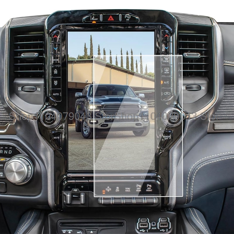 Pellicola in vetro temperato per Dodge RAM 1500 2500 3500 2019-2024 Navigazione per auto Protezione schermo da 12 pollici Accessori antigraffio