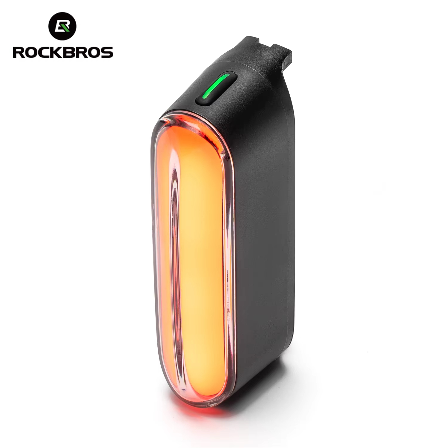 ROCKBROS – feu arrière magnétique Intelligent pour vélo, Charge de Type C, 7 modes, 400mAh, perles de lampe LED, fonction capteur de freinage Intelligent