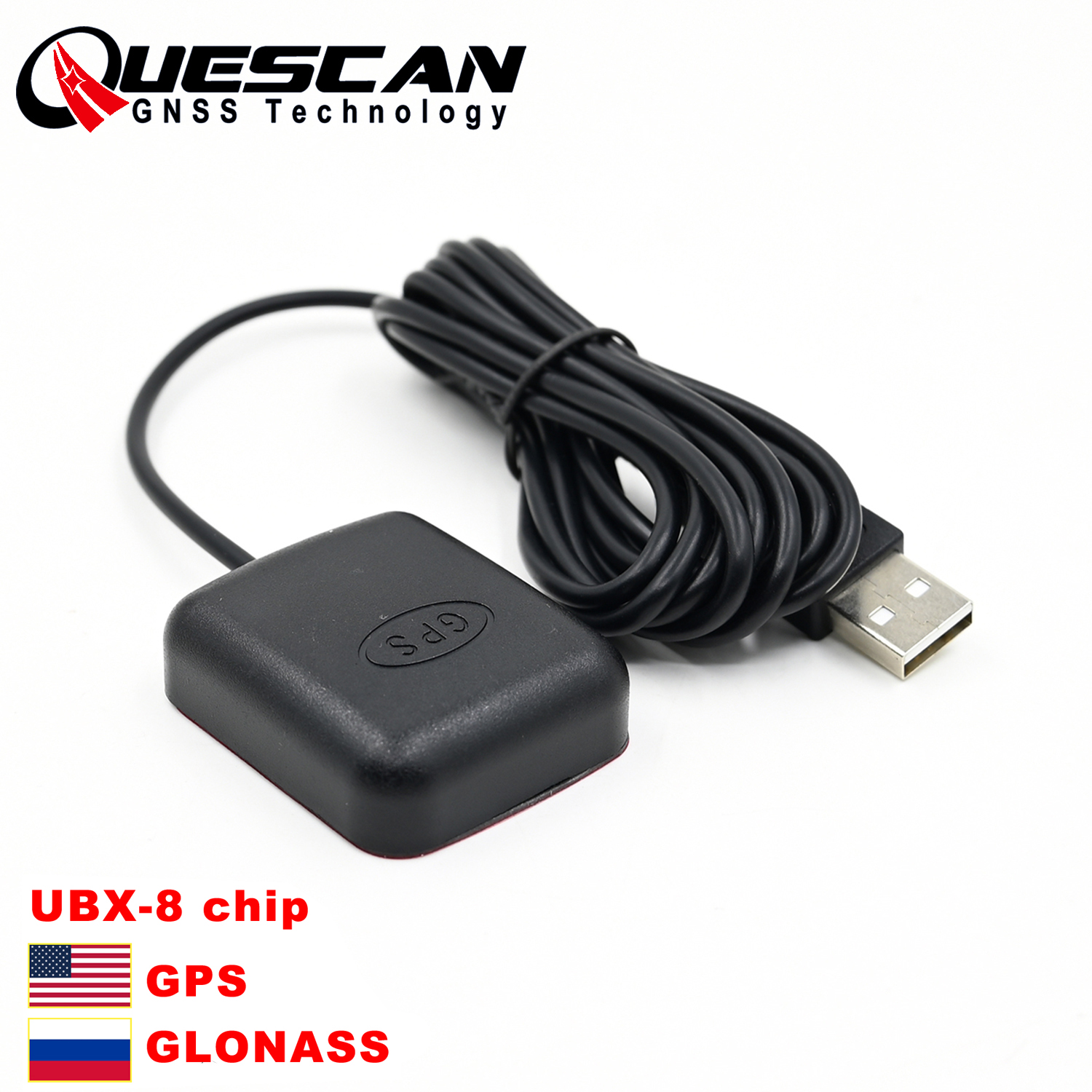 QUESCAN Двухрежимная Android USB GPS ГЛОНАСС Антенна NMEA0183 Приемник USB GNSS для Windows Linux RPI Andriod, набор микросхем UBX-M8