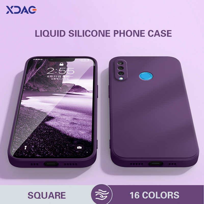 Einfarbige Silikonhülle für Huawei P30 Lite P30Lite New Edition 2020, stoßfest, weicher Flüssigkeitslinsenschutz, Rückseite, Carcasa