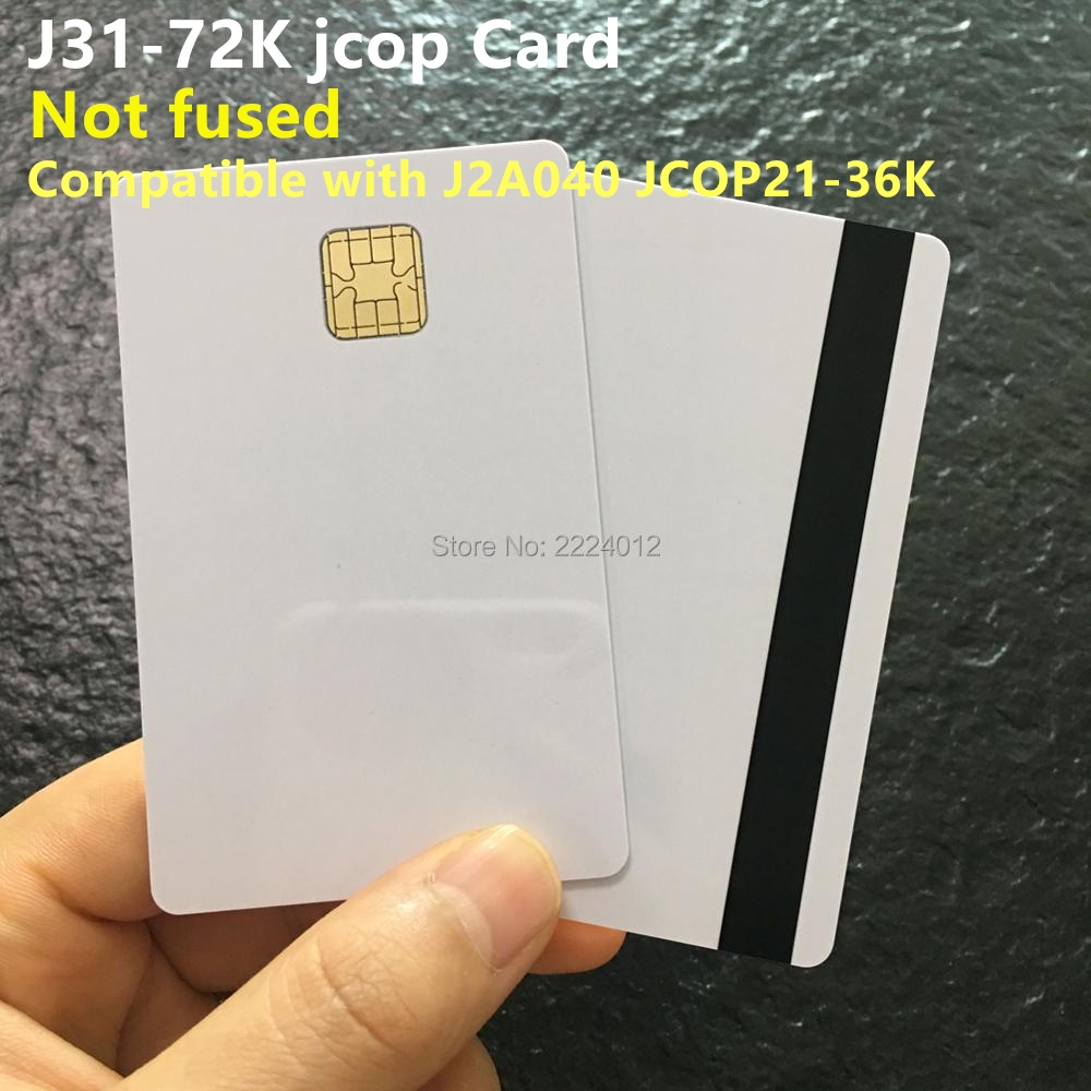 Chip de J31-72 sin fusión con tarjeta JAVA de contacto HiCo Magstripe de 3 tachuelas Tarjeta JCOP Compatible con J2A040 40, JCOP21-36K