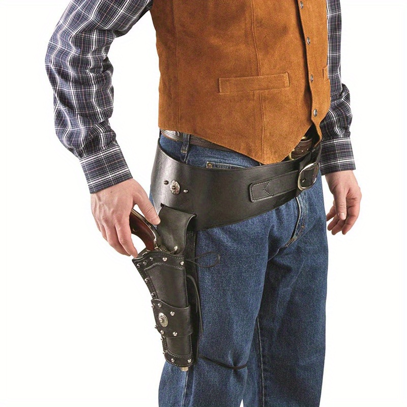 Mittelalterliches Revolverholster Western Cowboy COSPLAY Kostüm Requisite Gürtel Revolver Requisite
