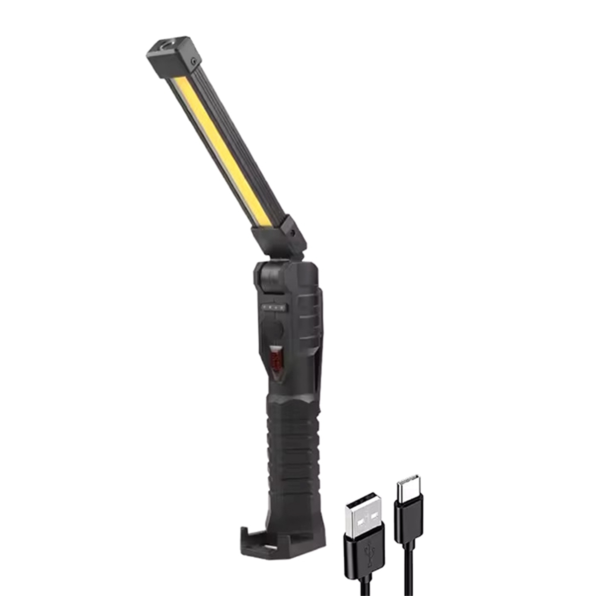 BAAU USB 充電式 LED ワークライト COB ランタン 電源容量インジケーター付き 屋外車修理用懐中電灯