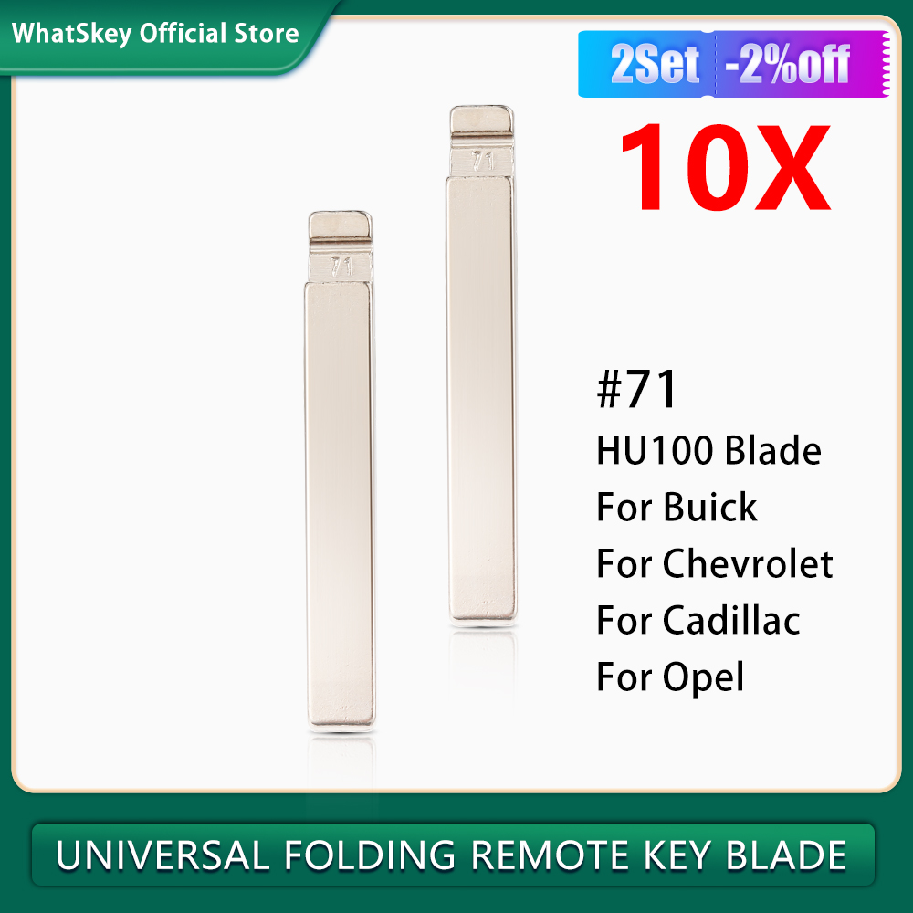 10 unids/lote llave de coche sin cortar Xhorse VVDI KD # Hoja 71 HU100 para Chevrolet Cruze Camaro Equinox para Buick/GMC/Opel/Cadillac Blade