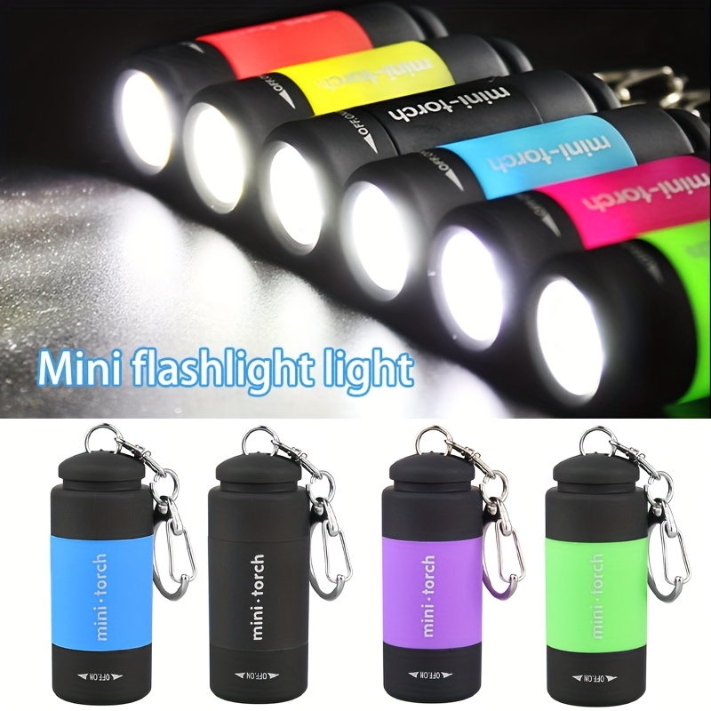 Mini USB Rechargeable Flashlight Portable Handheld Keychain Light Mini Flashlights with Rotating Cap for Home/Outdoor Use 1 Pack