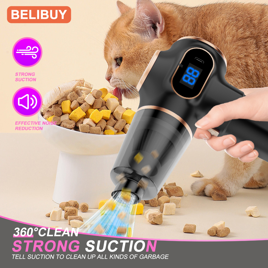 BELIBUY-aspiradora inalámbrica de doble uso para el hogar y el coche, electrodoméstico de alta potencia con pantalla de visualización, alfombra, sofá, limpiador de coche