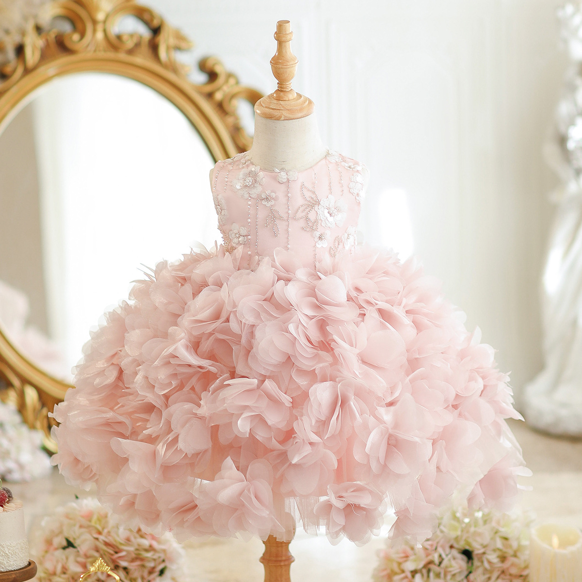 Nuevo disfraz de princesa para niños, Vestidos de fiesta para niñas de cumpleaños y boda, actuación de Piano, A4602, Vestidos de dama de honor