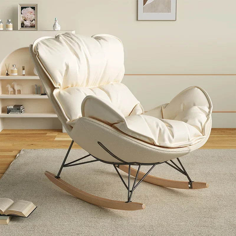 Mecedora de estilo escandinavo para el hogar, mecedora reclinable para dormitorio, sofá perezoso, mecedora de ocio para sala de estar