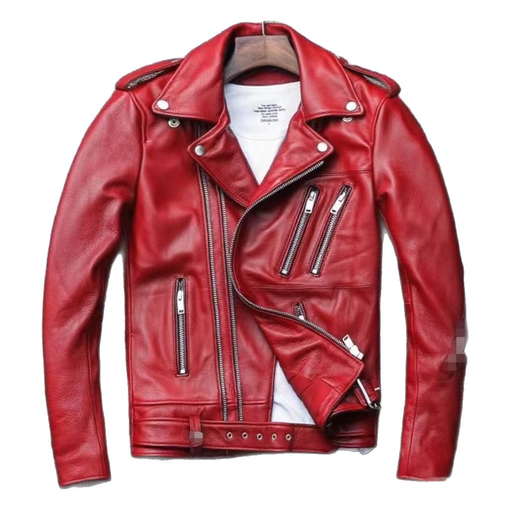 Chaqueta de Cuero PU para Hombre, Estilo Polo, con Botones y Múltiples Cierres, para Otoño e Invierno