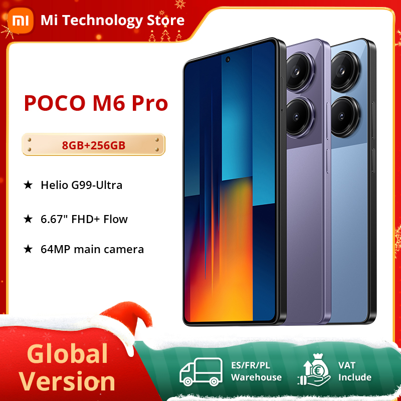 POCO M6 Pro Helio G99-Ultra 67W Turbo carga 64MP Triple cámara con OIS 120Hz AMOLED 5000mAh batería versión Global