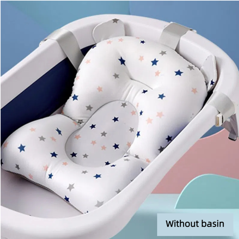 Estera de soporte para asiento de baño de bebé, cojín corporal suave y cómodo antideslizante para bebé, almohadilla para bañera plegable, silla, almohada para bañera para recién nacido