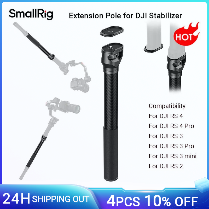 Poteau d'extension SmallRig pour stabilisateur DJI, pour DJI RS 4/RS 4 Pro /RS 3/RS 3 Pro /RS 3 mini /RS 4 Mini capacité de charge de 6 kg 4378