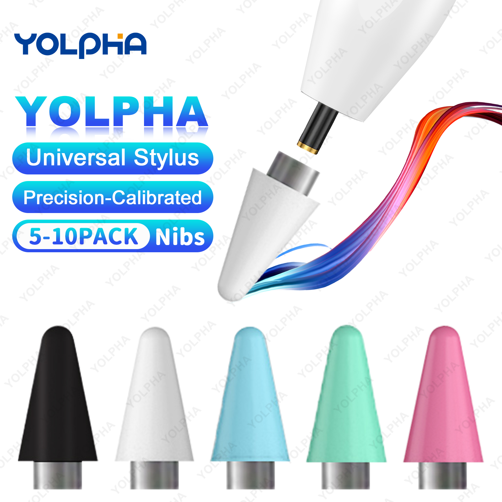 Комплект из 5-10 шт. запасных наконечников для универсального стилуса YOLPHA и стилуса Android, не для других брендов