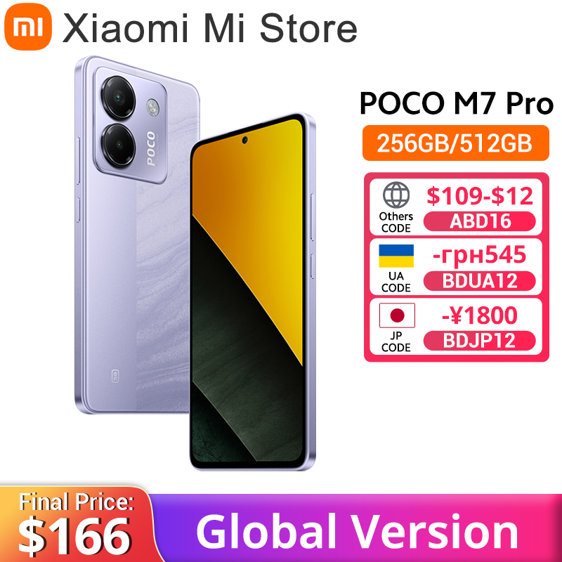 POCO M7 Pro 5G 글로벌 버전 MTK 디멘시티 7025-울트라 120Hz FHD+ 아이케어 AMOLED 디스플레이 50MP 카메라 5110mAh 배터리 NFC