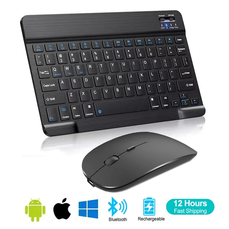 スペイン語フランス語 Bluetooth ワイヤレスキーボード Azerty ロシア語韓国語 iPad Mac PC タブレット携帯電話ラップトップとマウスミニ N