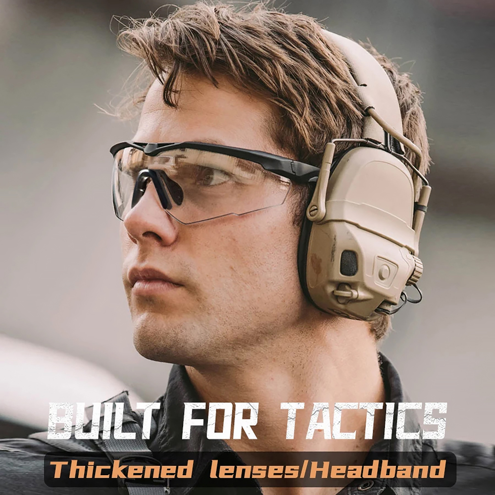 Ensemble de lunettes tactiques coupe-vent et anti-poussière CS, lunettes de soleil pare-balles pour tir militaire, lunettes d'alpinisme pour moto