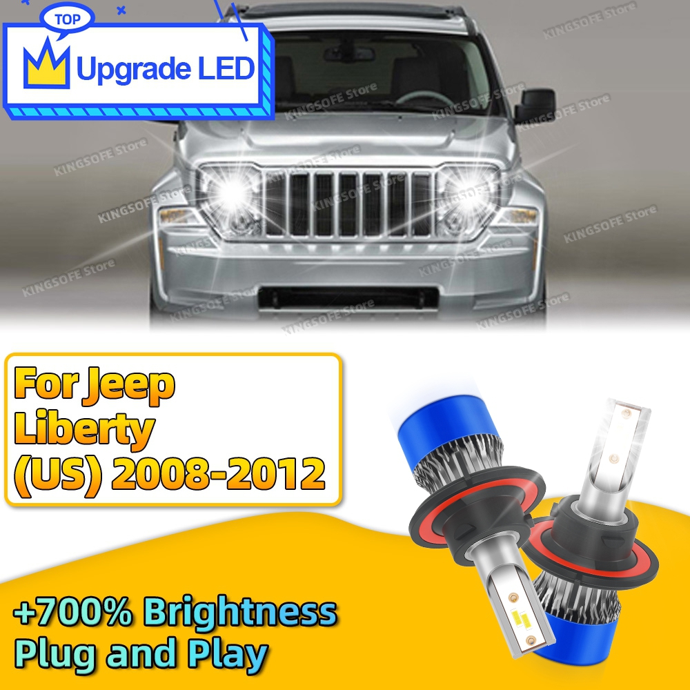 Lampu Depan LED 30000LM Daya Tinggi Lampu Turbo H13 Lampu Mobil Chip CSP 6000K dengan Kipas untuk Jeep Liberty (AS) 2008 2009 2010 2011 2012