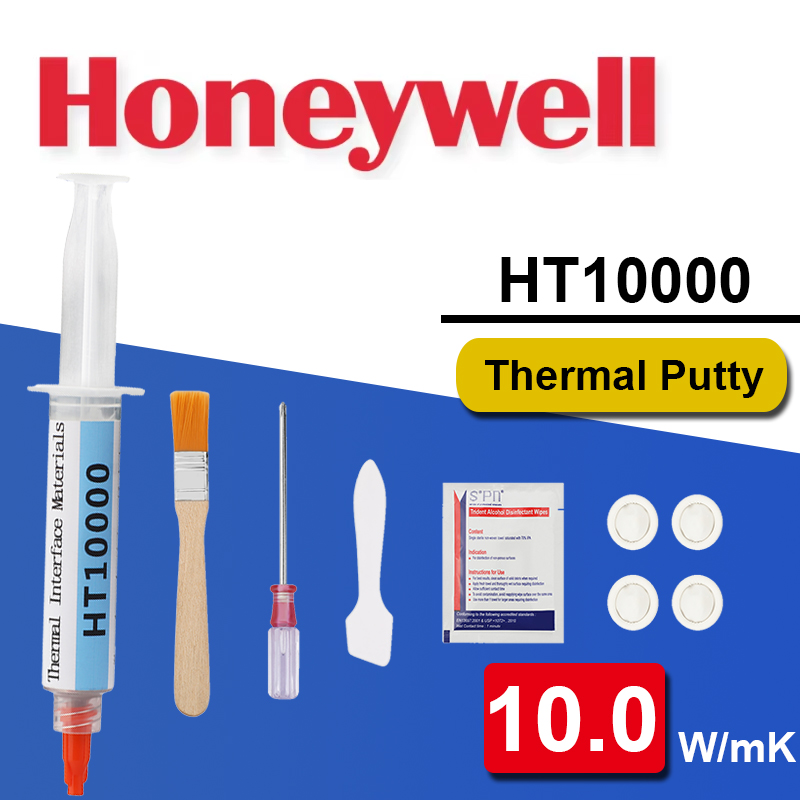 RGEEK Honeywell HT10000 10W/mK Dempul Termal Bahan Pasta Termal Perubahan Fase Gemuk Silikon Konduktif untuk Laptop GPU CPU