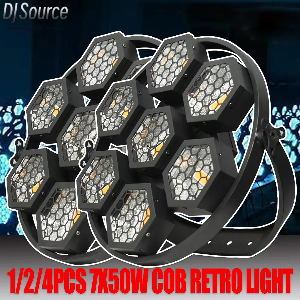 1/2/4 шт. светодиодный ретро-свет 7X50 Вт COB Blinder Light Strobe Horse Racing Effect сценические огни DMX512 для DJ Disco Club Wedding