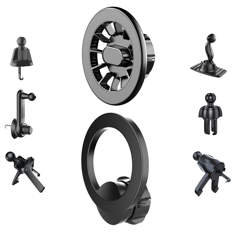 Soporte magnético para móvil de coche con cabeza de bola de 17mm, accesorios para teléfono de coche, soporte GPS para iPhone 15 14 13 Magsafe Samsung Xiaomi