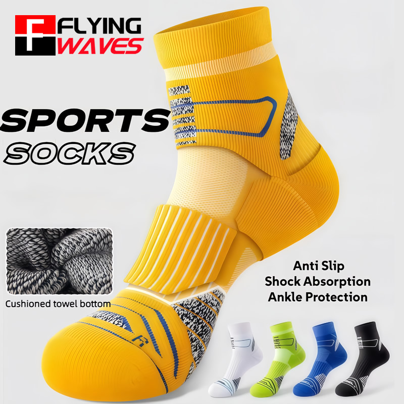 Professionelle Marathon-Laufsocken für Herren, dicke Frottee-Sohle, Sport-Radsocken, Basketballsocken, Geruchshemmend, Schweißabsorbierend