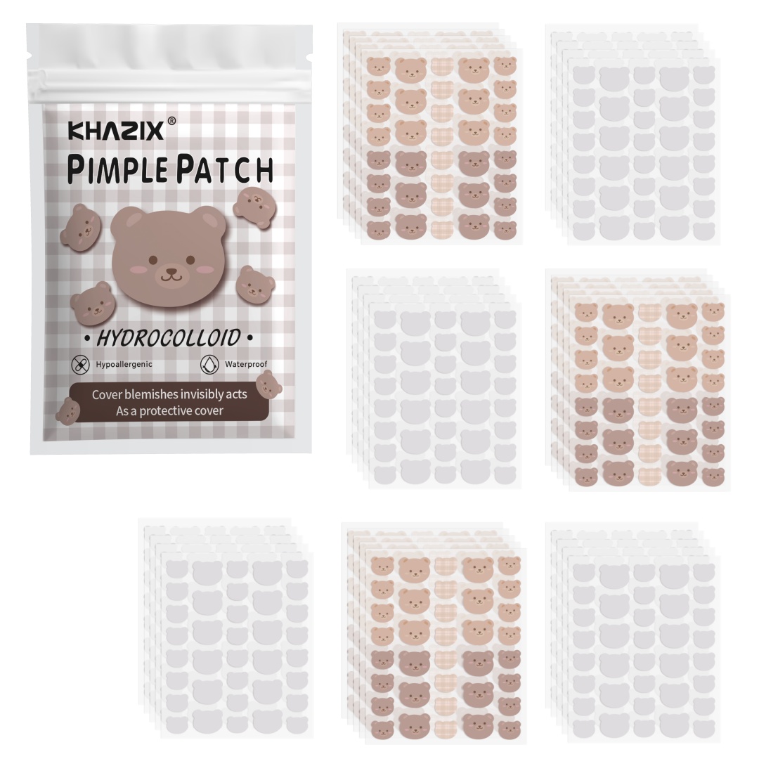 720 piezas de parches faciales para el acné de dibujos animados, corrector, parche para el acné y parche para espinillas, ultrafino y transpirable