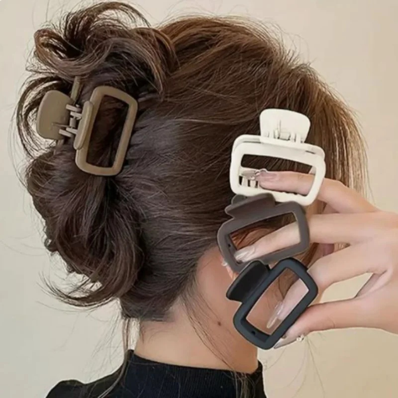 Nuove fermagli per capelli leggere a forma quadrata da donna, eleganti accessori per capelli alla moda per lo styling e il trucco