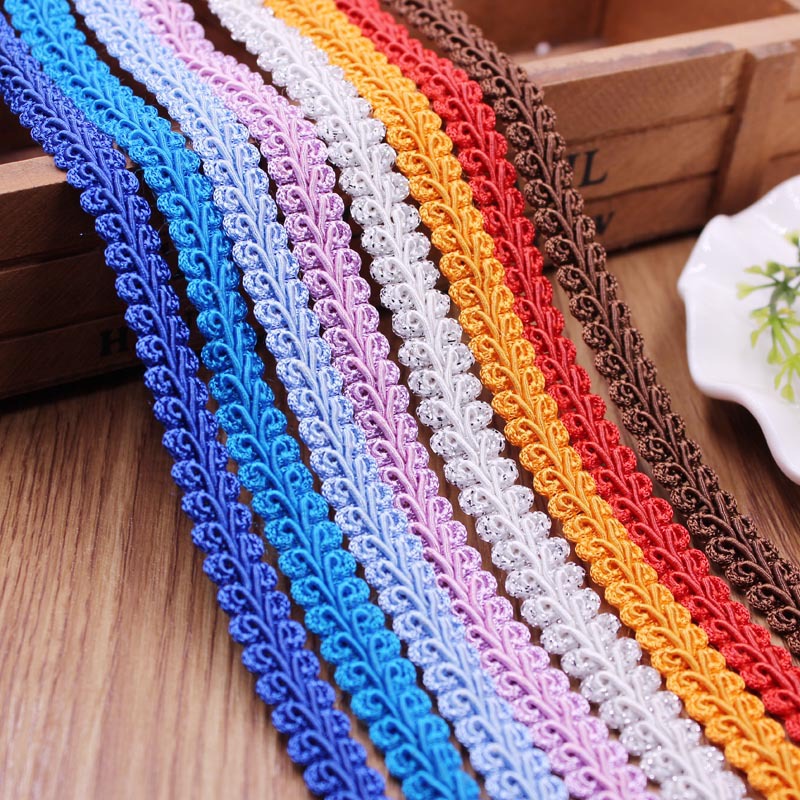 2/10yard Lace Trim Ribbon Gold Silver Centipede Braided Lace DIY Craft Sewing Accessories Wedding Xmas Decor Fabric Curve Lace