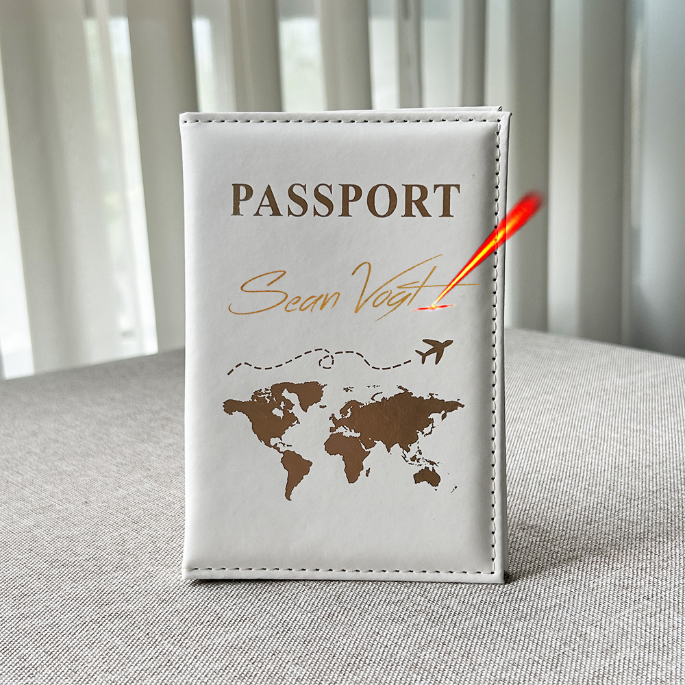 パーソナライズされた名前カードホルダー,パスポートカバー,旅行用財布,パススポーツ用,ゴールド文字