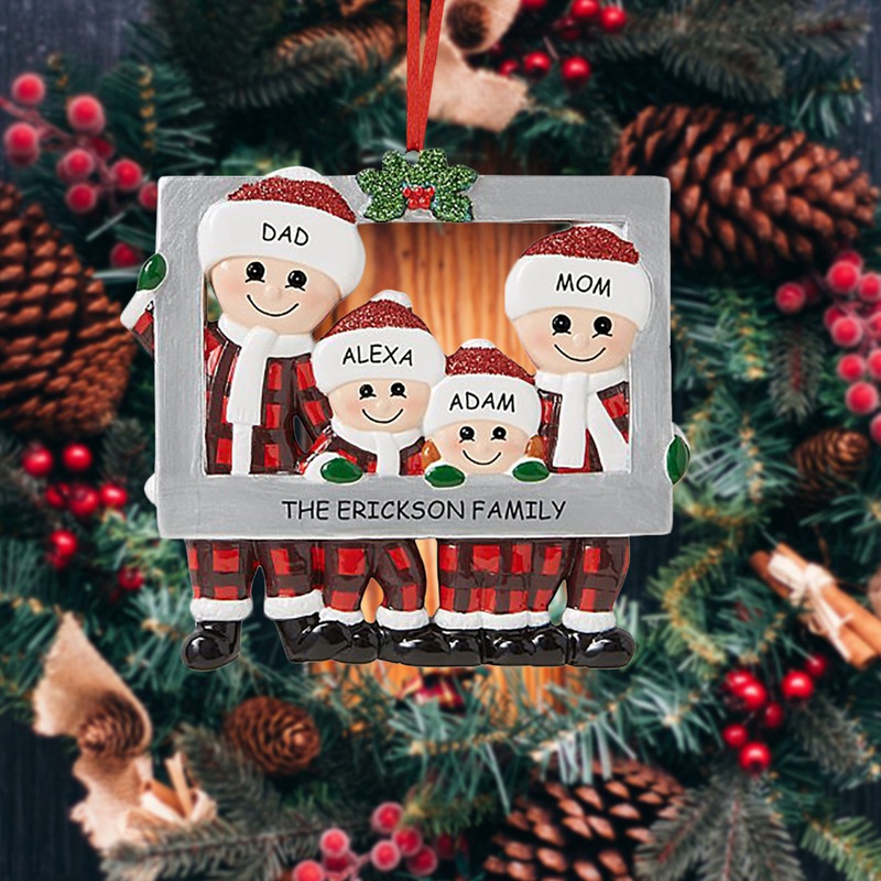Diy pingente de natal família pessoal decorações de natal para casa 2024 navidad árvore de natal pendurado ornamento ano novo 2025