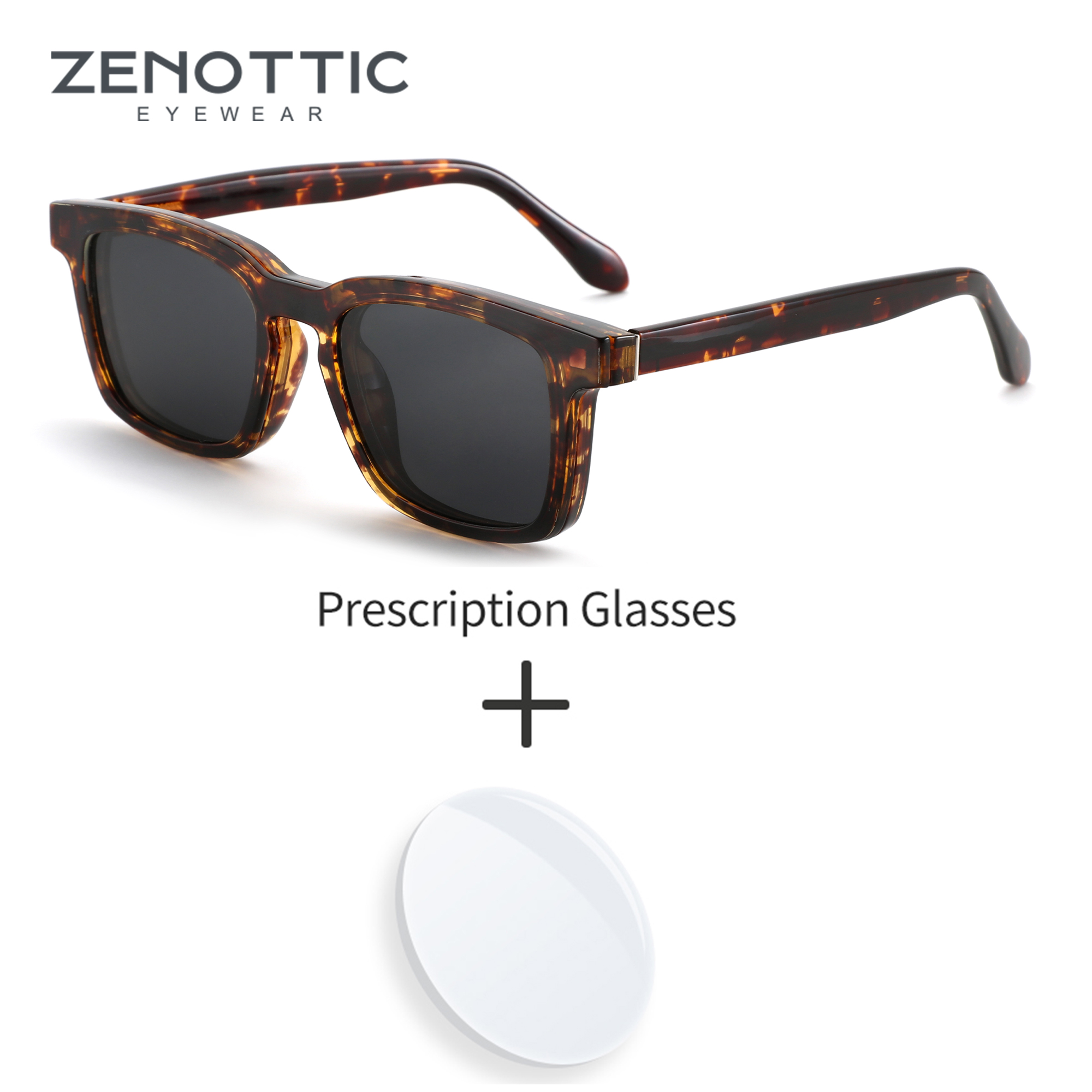 ZENOTTIC-Lunettes de soleil polarisées à clipser magnétiques pour hommes et femmes, Ultralight Tr90, Protection UV400, T1934, 2025