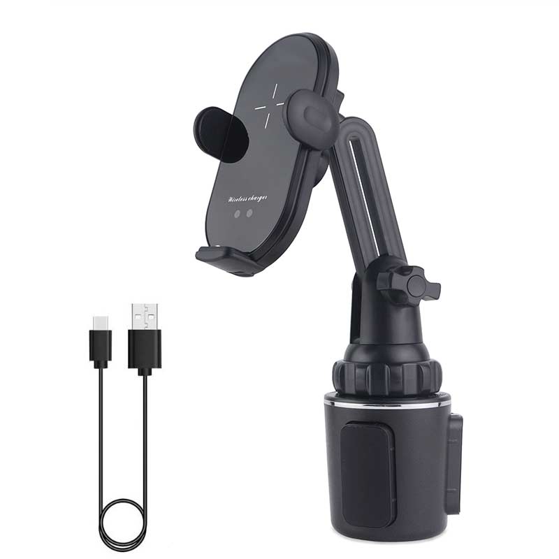 Universele Auto Qi 15W Draadloze Oplader Cup Mobiele Telefoon Houder Mount Automatische Infrarood Smart Sensor Klemhouder Universele Auto