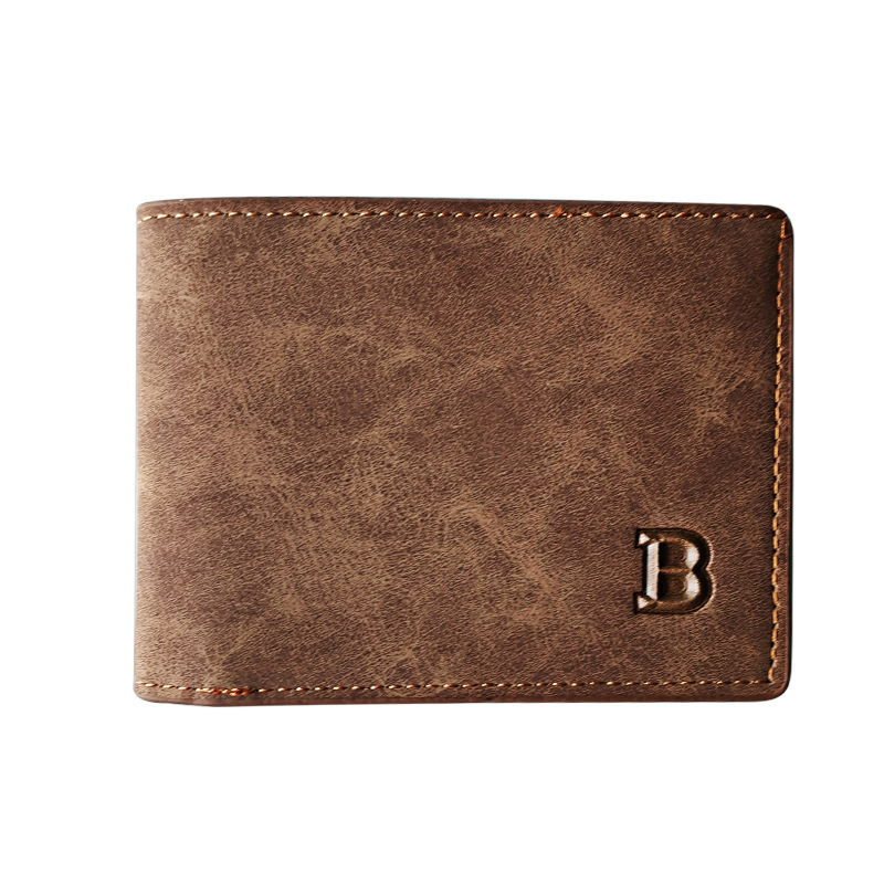 Nueva cartera de monedas de dólar corto a la moda, cartera multifuncional esmerilada Retro, ranuras para tarjetas múltiples informales