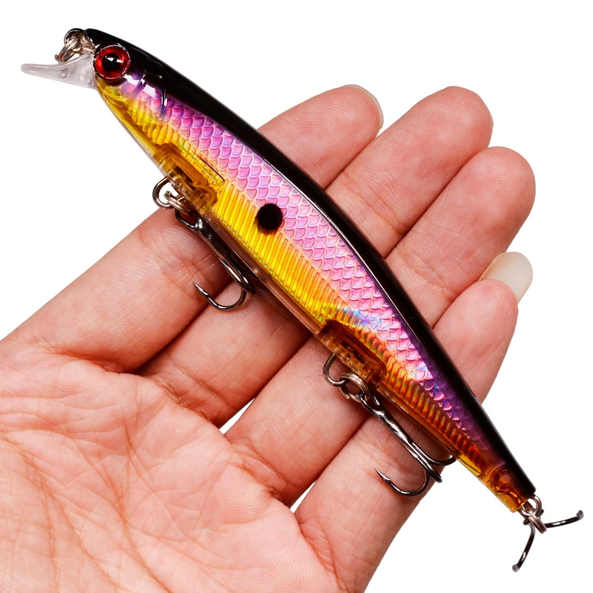 1 Uds Swimbaits Bass Big Fish Crankbaits señuelo de pesca 110mm 12g Wobblers flotantes que se hunden para Lucio Minnow señuelo aparejos de pesca