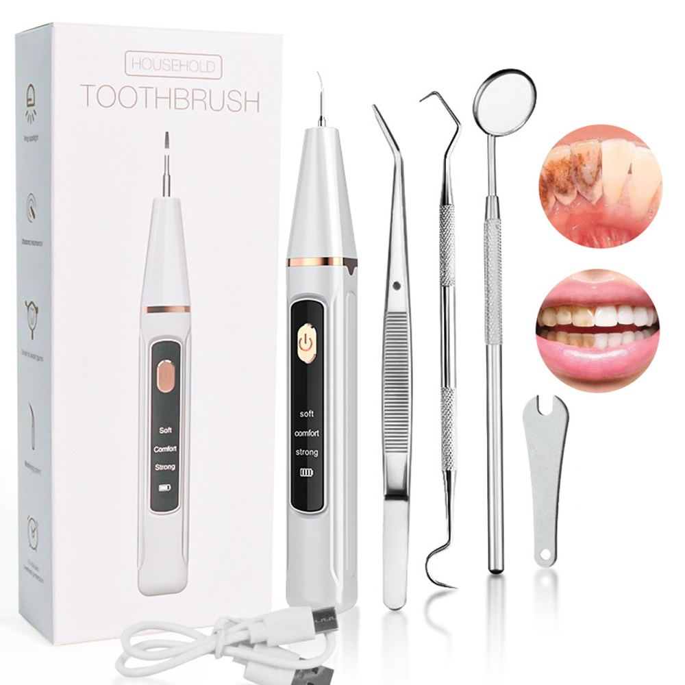Removedor de cálculo Dental ultrasónico, escalador de placa Dental, eliminador de sarro, limpiador de manchas, eliminador de piedra Dental eléctrico