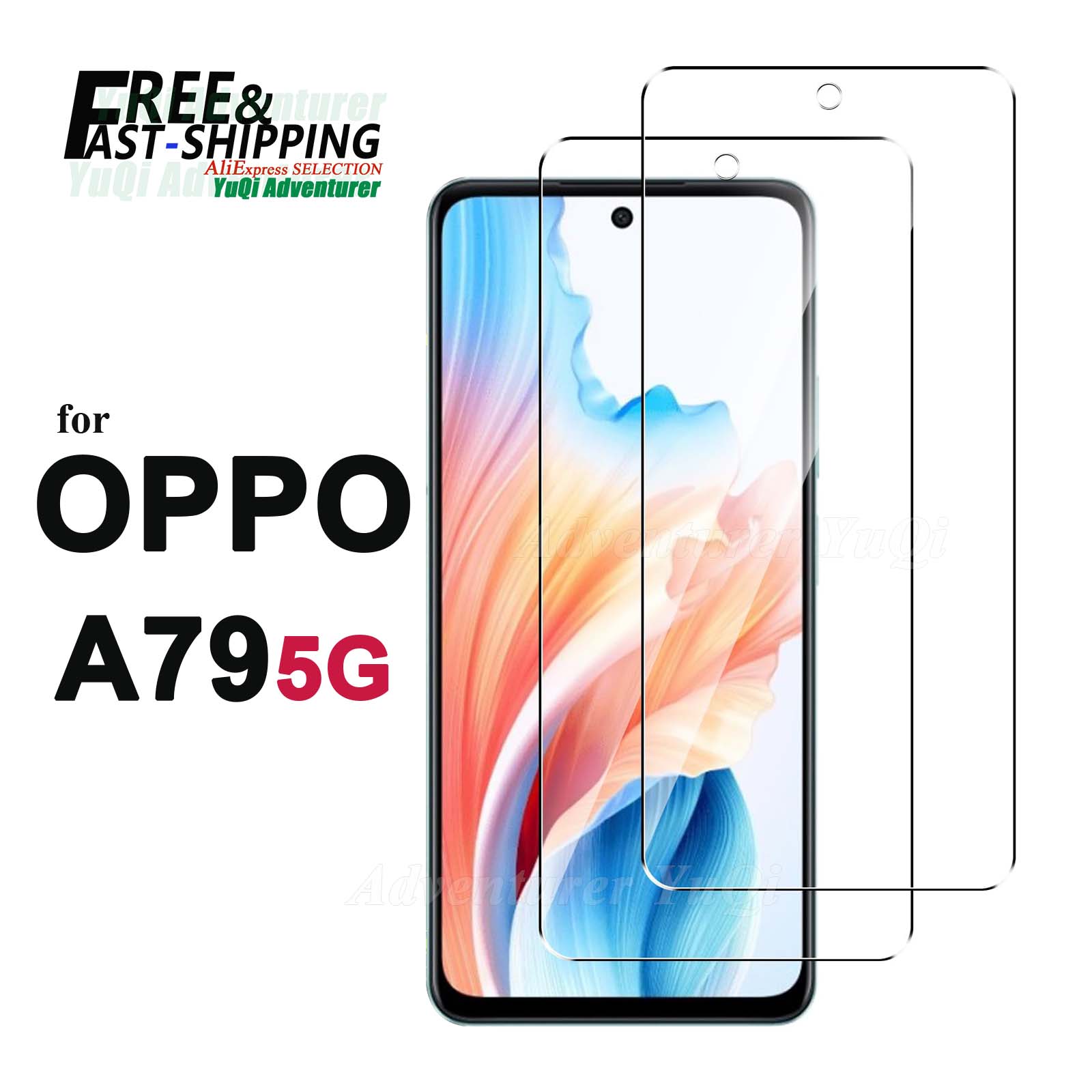 Screenprotector Voor Oppo A79 5G, Gehard Glas Hd Crystal 9H Anti Kras Case Vriendelijk Mica Hoog Aluminium