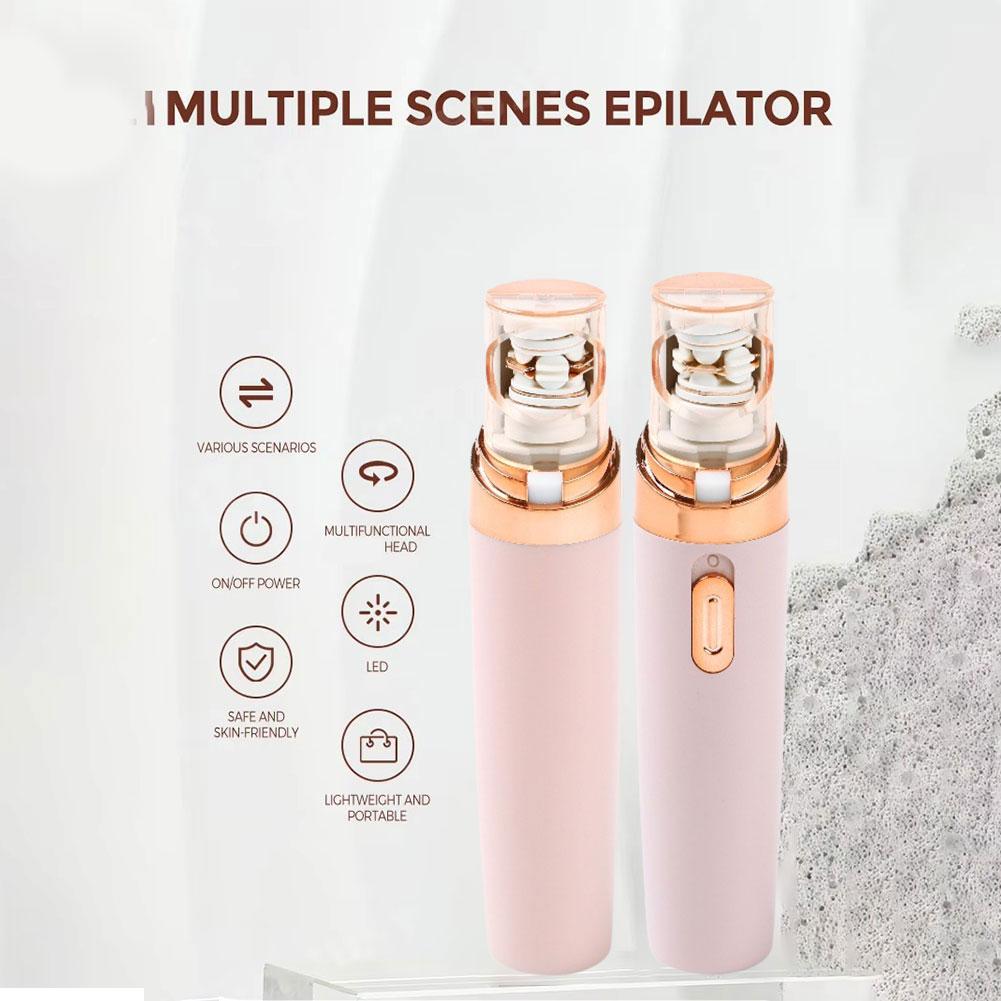 Tondeuse à sourcils électrique, mini épilateur portable, rasoir, rouge à lèvres, outil de forme de cheveux, visage indolore, D1G7, 1 pièce