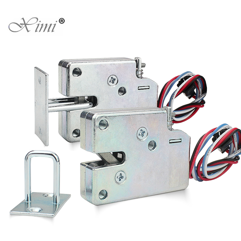 Cerradura Eléctrica de CC 5V/CC 12V/CC 24V, Mini Cerradura Electromagnética de Solenoide de Tamaño Pequeño para Gabinetes y Cajones